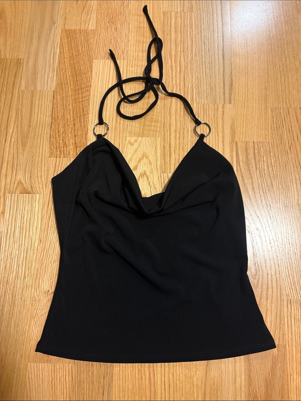 Urban Outfitters Black Halter Cowl Neck Women's Top